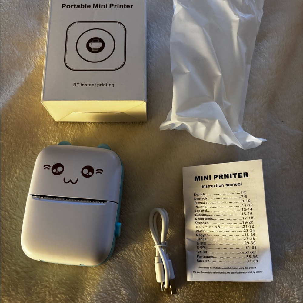Blue Portable Mini Printer - Picture 6 of 11